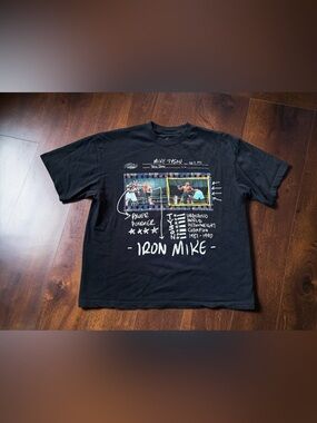 Mike Tyson Collection T Shirt Mens Large Black Tokyo Japan Boxing Graphic Tee